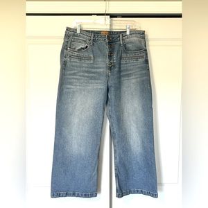 Sundance Catalog, Charlee Cropped Flare Jean, 91148, Size 32, Medium Wash.